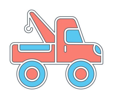 Yapı vinç simgesi, vektör illüstrasyon tasarımı