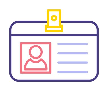 yaratıcı kimlik kartı vektör çizimi 