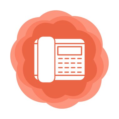 Basit Telefon Simgesi, vektör illüstrasyonu