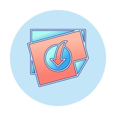  Dosya indir simgesi, vektör çizim