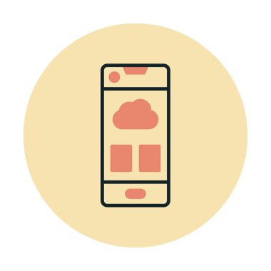 akıllı telefon simgesi, vektör illüstrasyonu basit tasarım