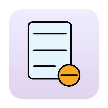 Substraction düz simge, vektör illüstrasyonu 