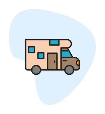 Van düz vektör simgesi