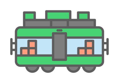 Tren kargosunun vektör çizimi