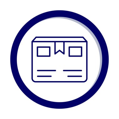 Teslimat kutusu simgesi, vektör illüstrasyonu basit tasarım