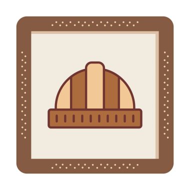 Sabit şapka simge vektör çizim