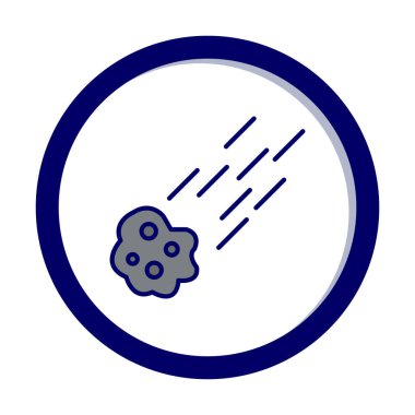 Meteor düz ikon vektör çizimi