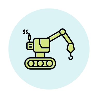 Yapı vinç simgesi, vektör illüstrasyon tasarımı