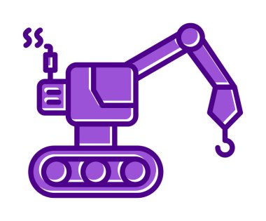 Yapı vinç simgesi, vektör illüstrasyon tasarımı