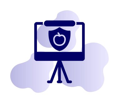 Beyaz arkaplanda besin sunum vektörü illüstrasyonu