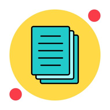 belge simgesi, vektör illüstrasyonu basit tasarım