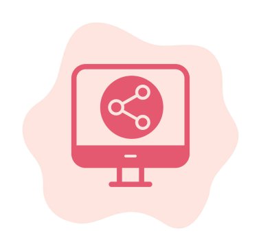 Basit Veri Paylaşımı simgesi, vektör illüstrasyonu