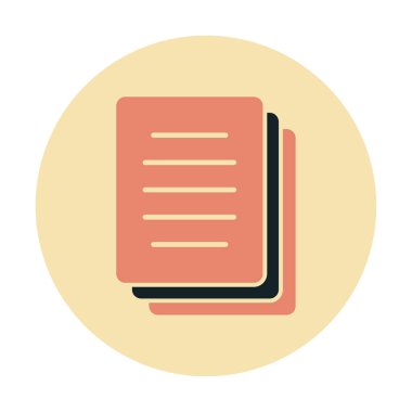 belge simgesi, vektör illüstrasyonu basit tasarım