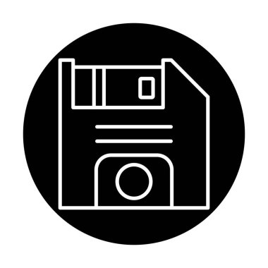 Basit Disket simgesi, vektör illüstrasyonu