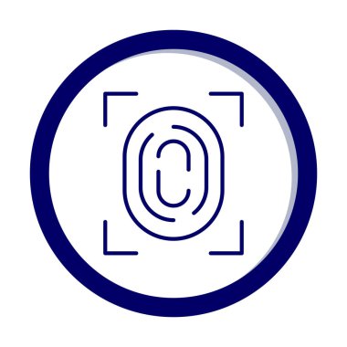 parmak izi ikonu vektör illüstrasyonu