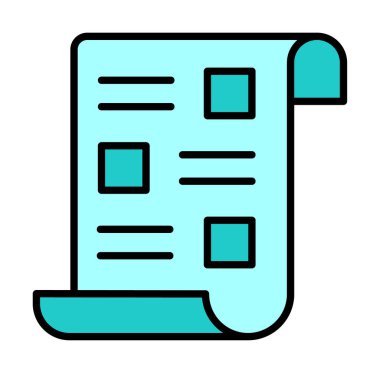 belge simgesi, vektör illüstrasyonu basit tasarım