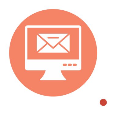 Basit e- posta simgesi, vektör illüstrasyonu