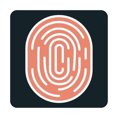 parmak izi ikonu vektör illüstrasyonu