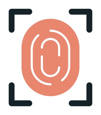 parmak izi ikonu vektör illüstrasyonu