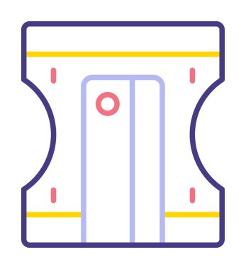 Kalem kalemtıraş simge vektör çizim