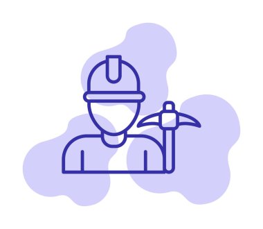 Madenci simgesi vektör illüstrasyonu