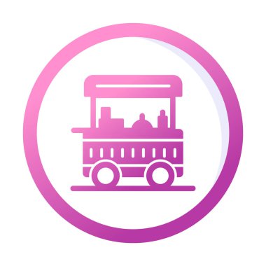 Yemek arabası simgesinin vektör illüstrasyonu 