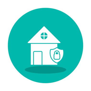 ev güvenlik simgesi, vektör çizim                                    