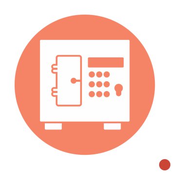 güvenli düz simge, vektör illüstrasyonu 