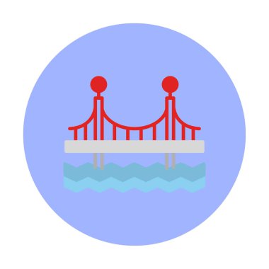 Köprü modern simgesinin vektör illüstrasyonu