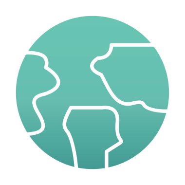 Dünya küresel ikonunun vektör illüstrasyonu