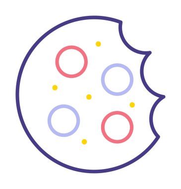 tatlı kurabiye izole vektör illüstrasyonu