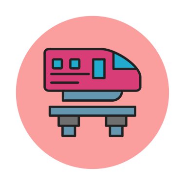 Monoray yaratıcı ikonu. Işınlama simgeleri koleksiyonu. İzole edilmiş Raylı İşareti 