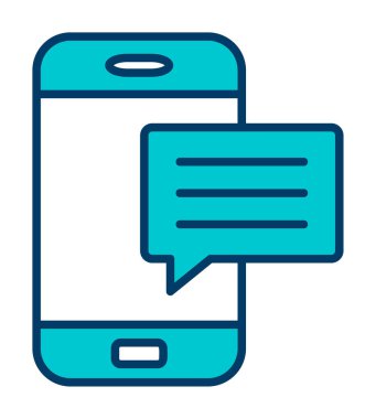 Basit sohbet simgesi, konuşma balonu, vektör illüstrasyonu