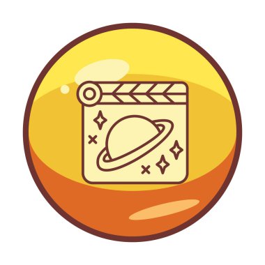 Space Film icon vector illustration