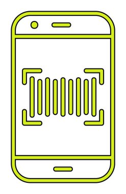 telefon tarama simgesi vektör çizimi