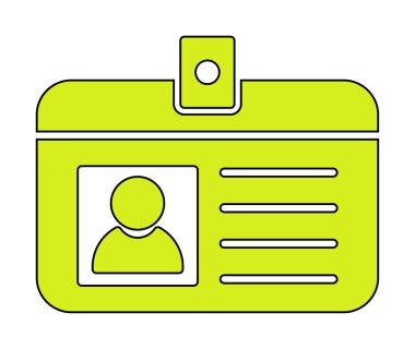 yaratıcı kimlik kartı vektör çizimi 