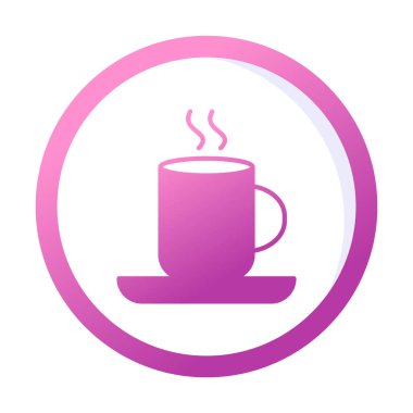 sıcak içecek web simgesi, basit vektör illüstrasyonu 