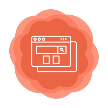 tarayıcı web sayfası simgesi, vektör illüstrasyonu