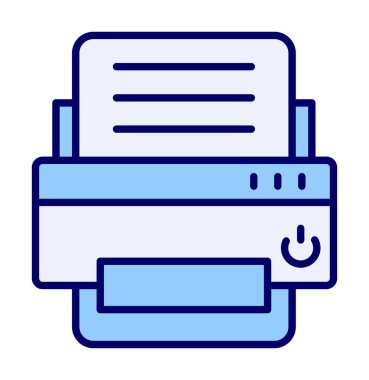 yazıcı simgesi web basit illüstrasyon