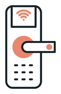 Akıllı Kapı simgesi vektör çizimi