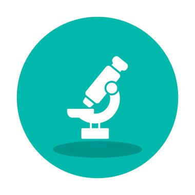 Mikroskop. Web simgesi basit illüstrasyon               