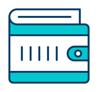 cüzdan vektör simgesi basit illüstrasyon