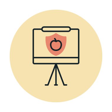 Beyaz arkaplanda besin sunum vektörü illüstrasyonu