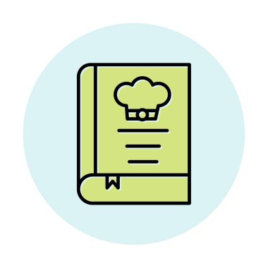 Şef kitap ikonu vektör illüstrasyonu 