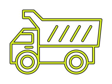 Vektör Tasarımı Çöp Kamyonu Simgesi Biçimi