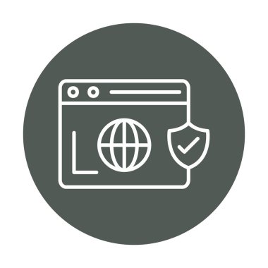 tarayıcı web simgesi, vektör illüstrasyonu 