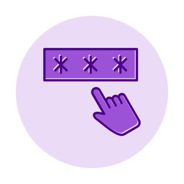 Parola web simgesi, vektör çizim