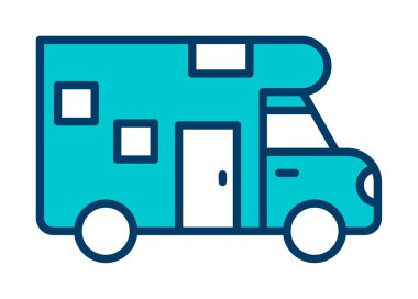 Van düz vektör simgesi