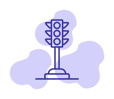 Trafik ışığı web simgesi illüstrasyonu