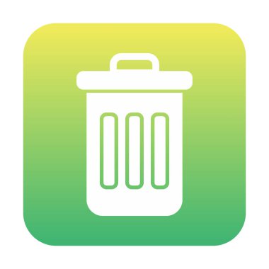 Çöp kutusu vektörü düz simge tasarımı